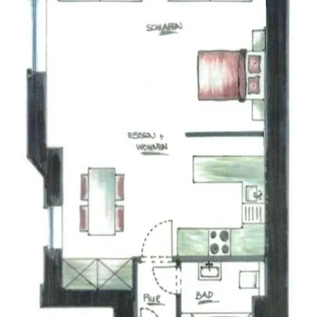 아파트 Verkehrsguenstiges Fuer Messebesuche 뒤셀도르프